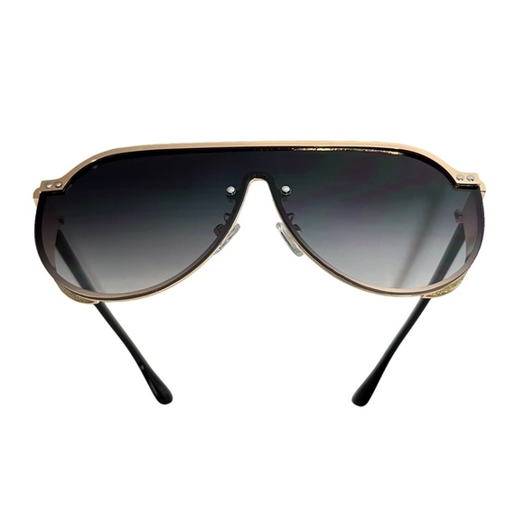 SUNGLASSES Fashion Black Gold Smokey Lenses Summer Vacation Beach Glasses - Picture 7 of 16